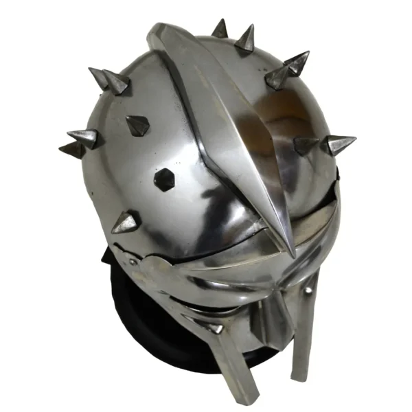Maximus Gladiator Helmet - Medieval Roman Greek Spartan Armour - Free Stand