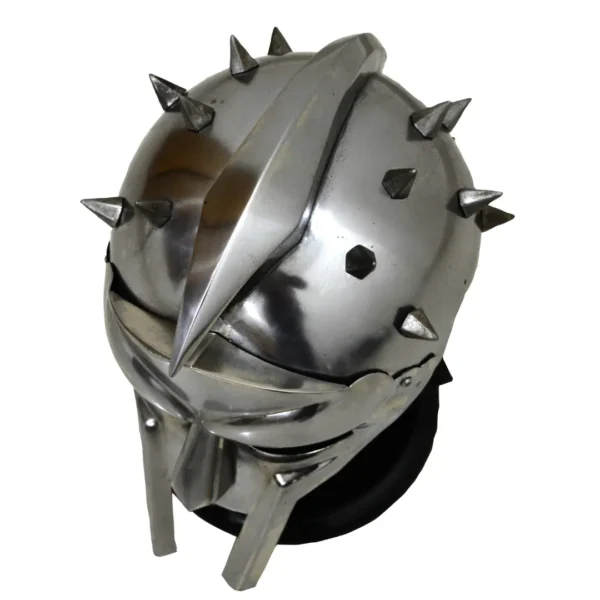 Maximus Gladiator Helmet - Medieval Roman Greek Spartan Armour - Free Stand